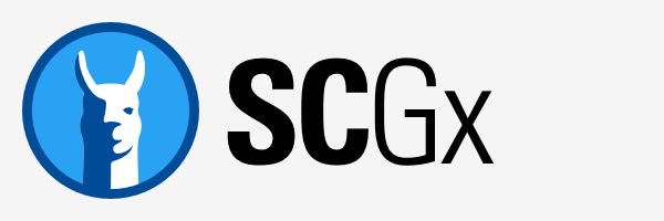 SCGx Logo and Treated Type